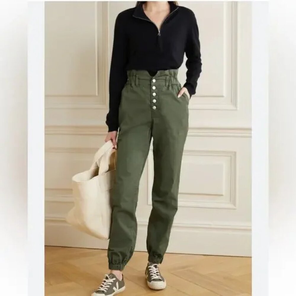 VERONICA BEARD Jeans Tedi Tapered High-Waist Button Fly Pants Size 25